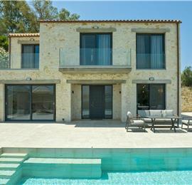  3 bedroom stone villa with pool & seaview, near Acharavi, sleeps 6